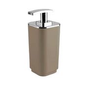 Dosasapone con erogatore in plastica cromata d'appoggio in resina termoplastica Seventy Gedy 6382 Tortora