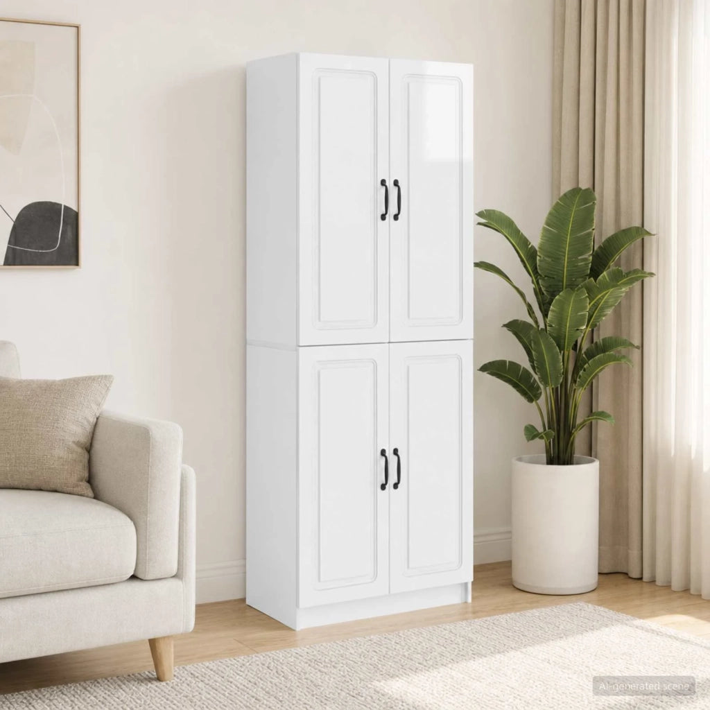 Set di armadi 2 pcs Bianco Lucido Legno ingegnerizzato 3416947