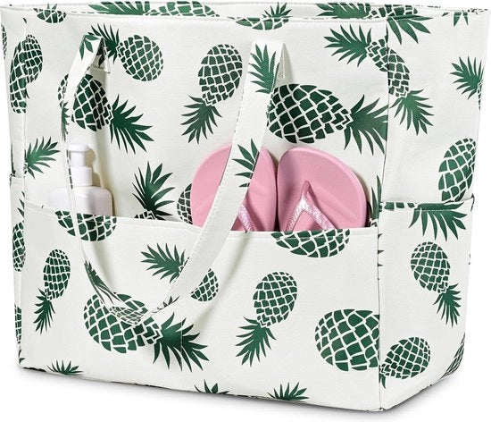 Borsa da spiaggia XXL per famiglia con chiusura a cerniera, borsa da bagno, donne grandi uomini, borsa da spiaggia leggera, borsa da viaggio pieghevole per pic nic, borsa da bagno, borsa da sauna