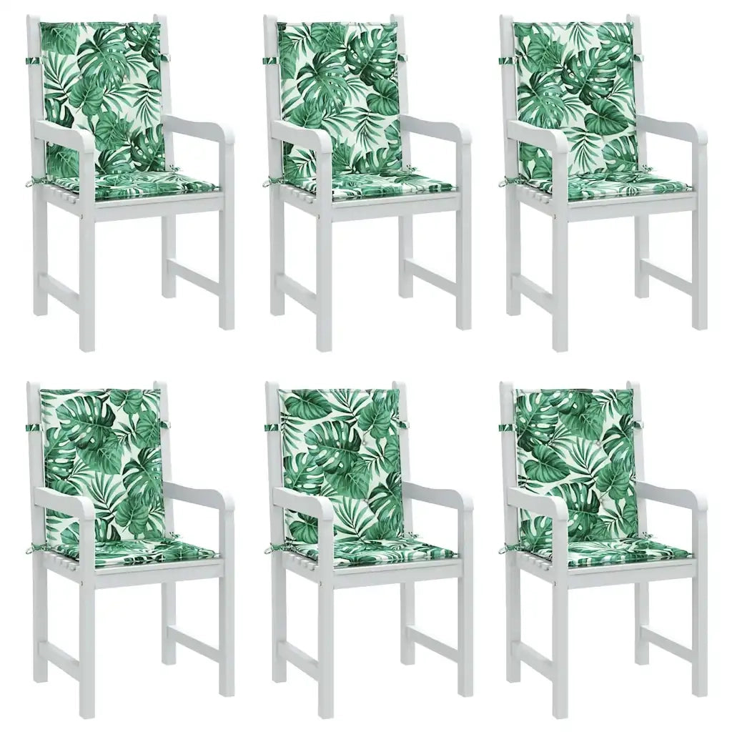 vidaXL Cuscini per sedie Altro 6 pcs Motivo a foglia 100 x 50 x 3 cm