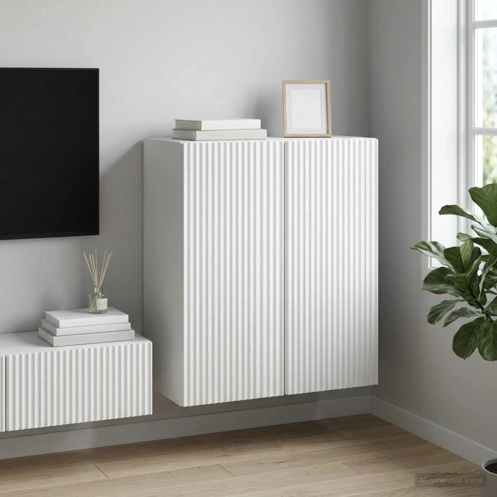 Mobiletto a muro Bianco 59 x 31 x 60 cm Legno ingegnerizzato 898405