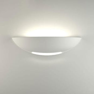 UNIVERSO APPLIQUE GESSO A PARETE DOPPIA EMISSIONE LAMPADA R7S INTERNO MEZZA LUNA