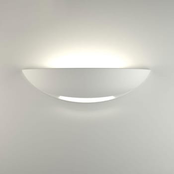 UNIVERSO APPLIQUE GESSO A PARETE DOPPIA EMISSIONE LAMPADA R7S INTERNO MEZZA LUNA