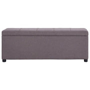 Panca con Vano Portaoggetti 116 cm Grigio Talpa in Poliestere 281326