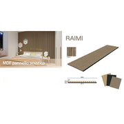 Trade Shop - Pannello Acustico Mdf Effetto Legno 600x2400 Mm Fonoassorbente A Doghe -