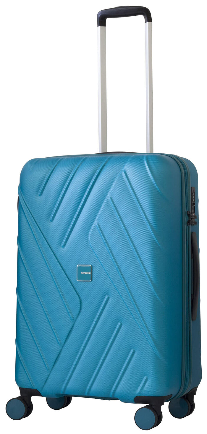 Trolley Valigia Media Rigida in ABS 4 Ruote TSA Ravizzoni Mojito Verde Smeraldo