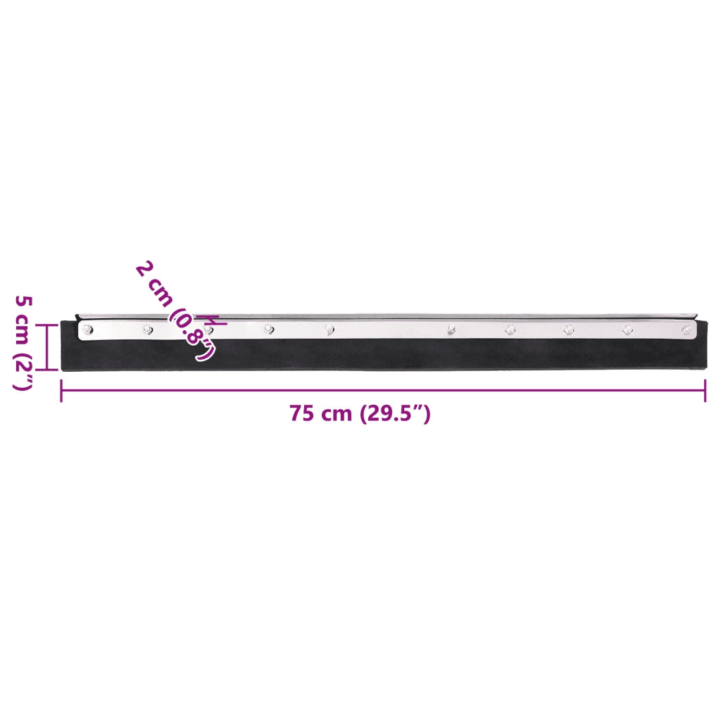 Testina Tergipavimento 5 pz 75x2x5 cm in Acciaio e Gomma CFW9165346