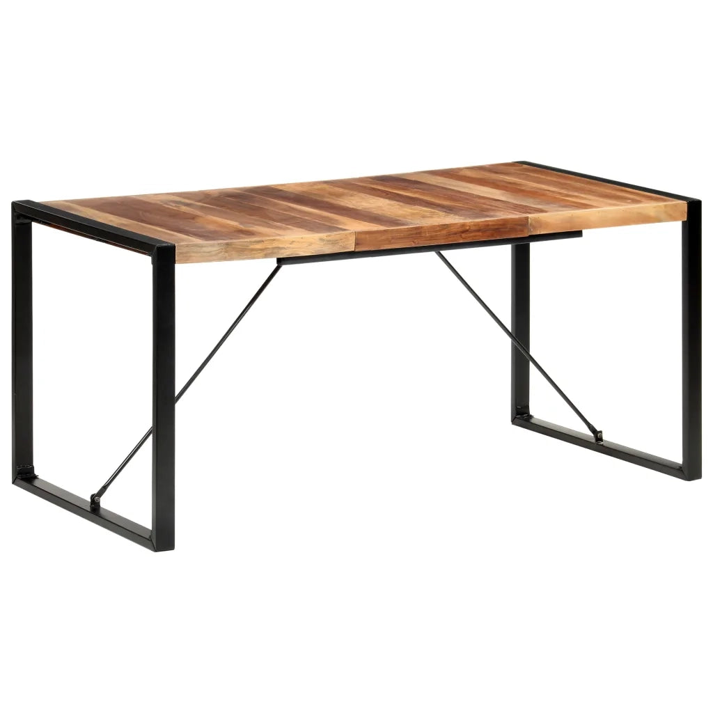 Tavolo da Pranzo 160x80x75 cm Legno Massello Finitura Sheesham cod mxl 16278