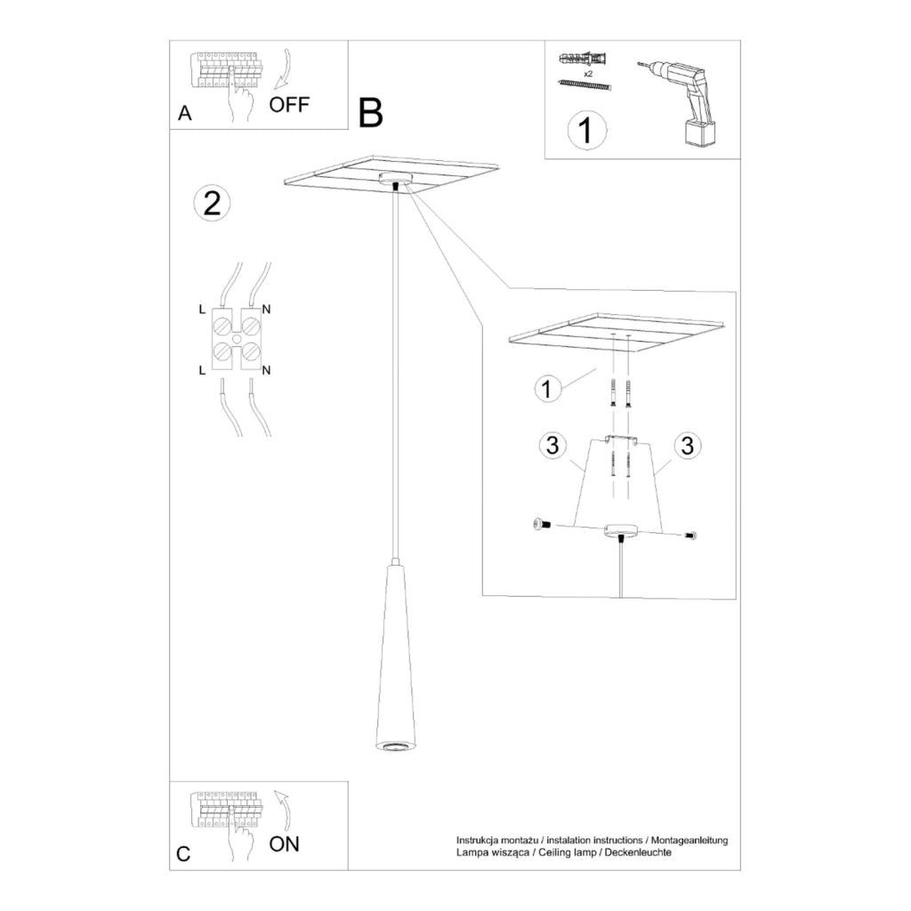Lampada a sospensione cono legno bianco GU10 VESTIA