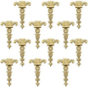 Scharnieri Decorativi in Acciaio Inox - 12 Stuks - T-riem Retro Decorativo - Scharnieri per Armadi - Scharnieri a Forma di Anello in Oro - Scharnieri per Cassetta di Gioielli - Scharnieri per Mobili