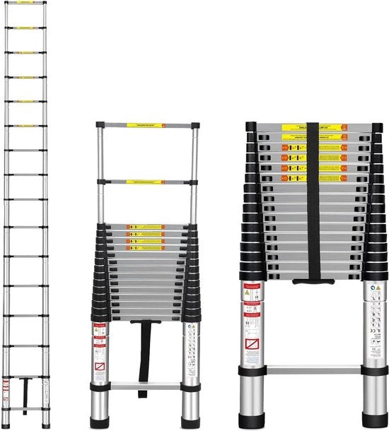 Ladder telescopica 47 m - scala multifunzionale in alluminio - scala retrattile - sostenibile fino a 150 kg Ladder telescopica