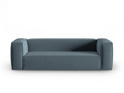 Cosmopolitan Design - Divano "Mackay" 4 posti in velluto blu pastello 