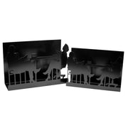 Portariviste metallo sagome 1-2 nero cm 35x12h24