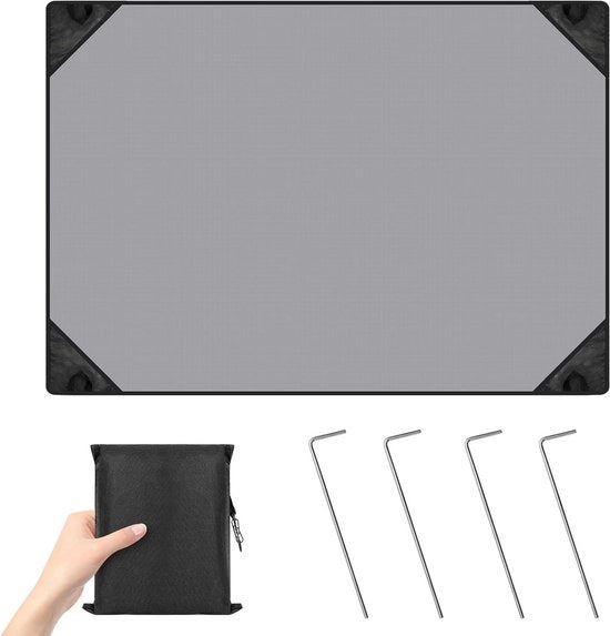 Tenda da picnic impermeabile 140 x 200 cm con gancio di carabiner - Sacchetto portatile e teli da spiaggia sabbia libera per attività all'aperto
