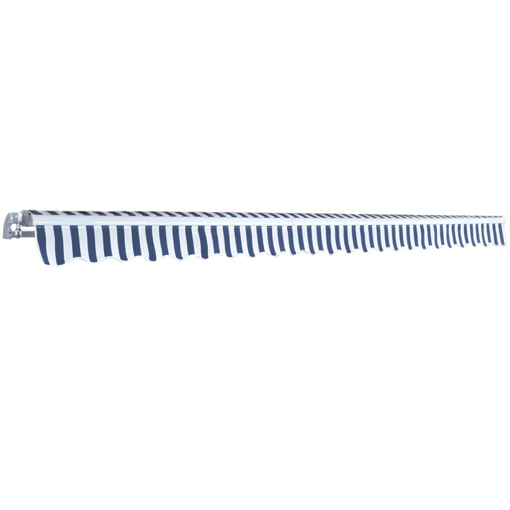 Tenda da Sole Manuale Pieghevole 500 cm Blu e Bianco cod mxl 12763