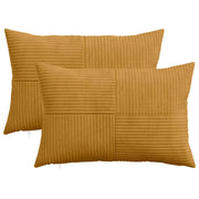 Federa 2 pcs ALMELO Giallo 50 x 70 cm corduroy 915027