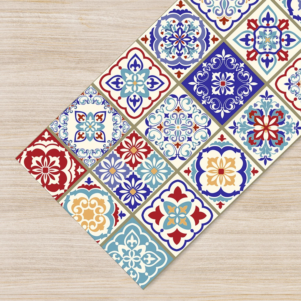 Tappeto Cucina Antiscivolo Made in Italy Passatoia Antimacchia Multiuso Corridoio Soggiorno Lavabile in Lavatrice - 50x250 - Mattonella