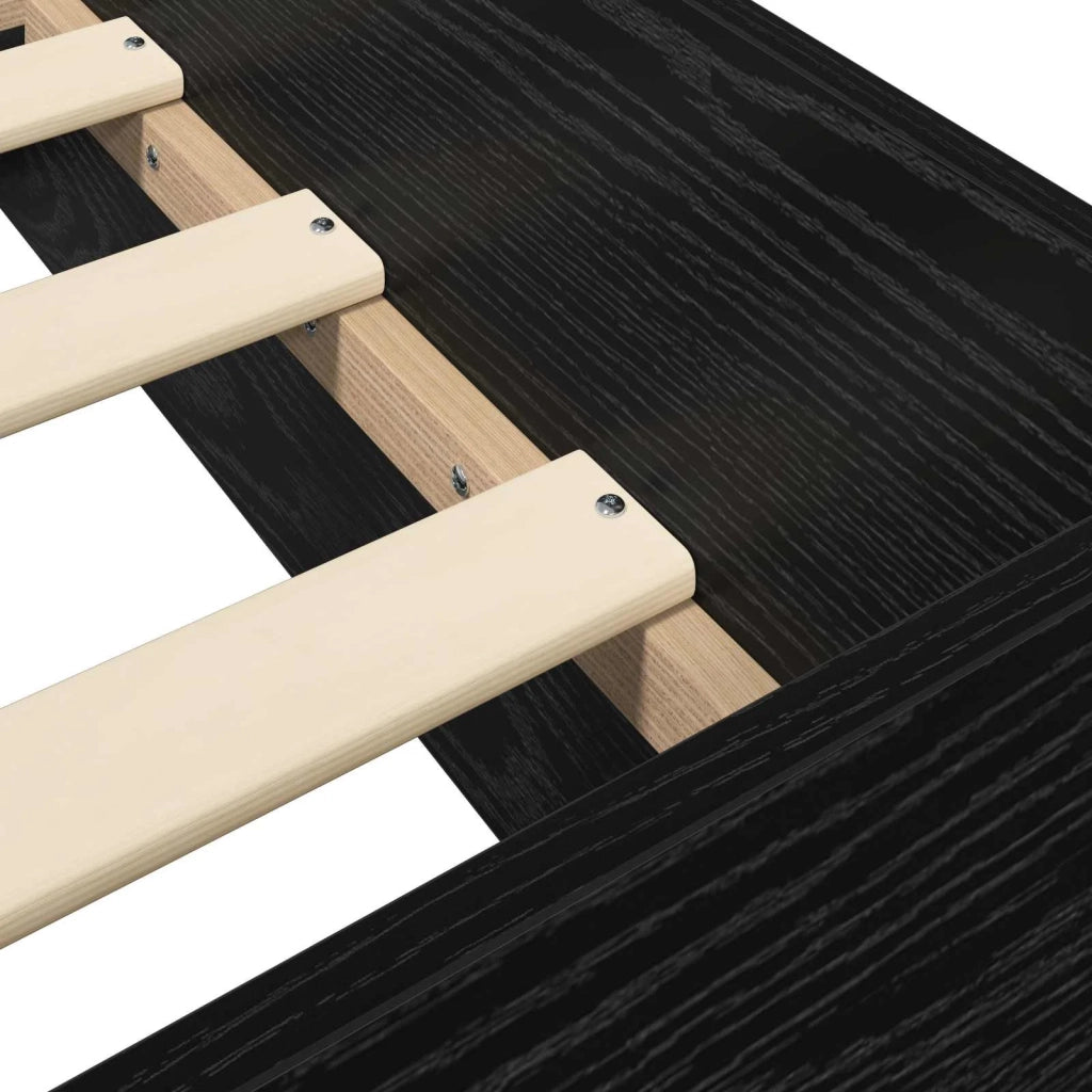 Telaio del letto con storage Rovere Nero 80 x 200 cm 3429619