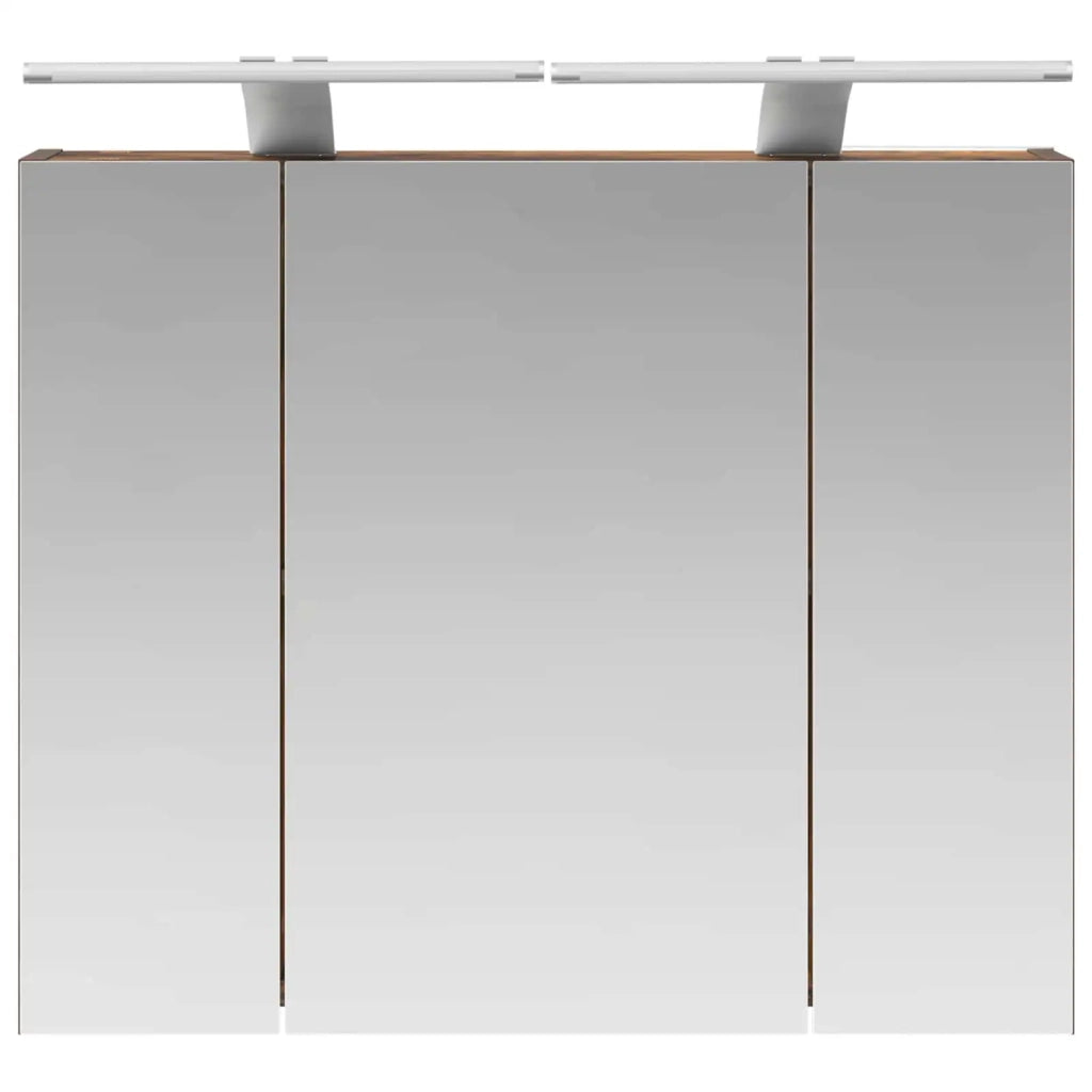 Mobiletto per specchio da bagno Rovere fumé 60 x 14,5 x 50 cm