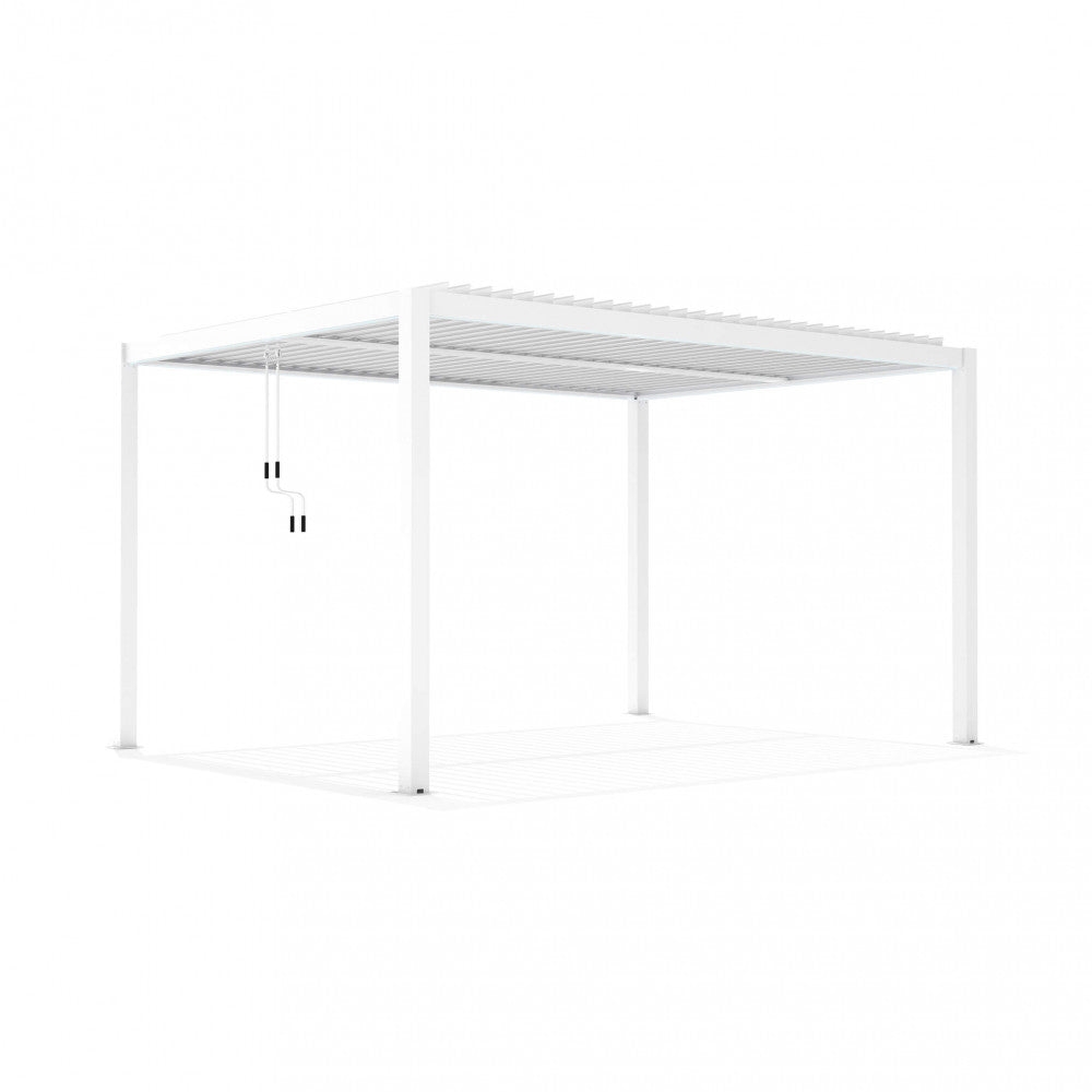 Pergola Bioclimatica 3x4 m in Alluminio Bianco