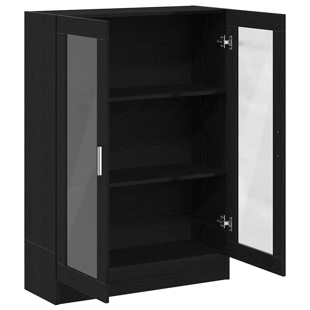 Libreria Rovere Nero 82,5x30,5x115 cm in Legno Multistrato