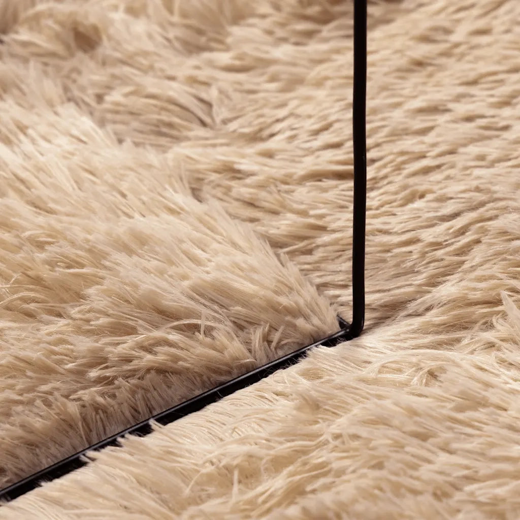 Tappeto Shaggy a Pelo Lungo NAVARRA Beige 300x200 cm poliestere
