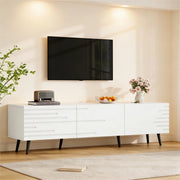Mobile TV Basso con 3 Ante ¨C Xylo ¨C Bianco, MDF, 180x40x48 cm