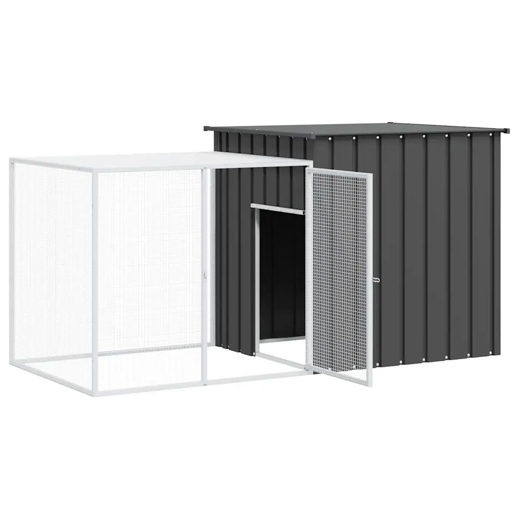 Gabbia per Conigli Antracite 200x91x100 cm Acciaio Zincato cod mxl 41455