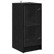 Credenza | Madia | Buffet da pranzo | Armadio da pranzo Rovere nero 35 x 37 x 76 cm Legno multistrato