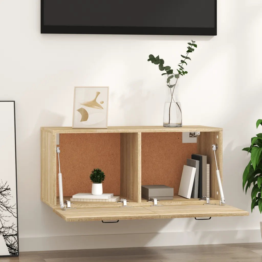 Mobile a Parete Rovere Sonoma 80x36,5x35 cm Legno Multistrato 812936