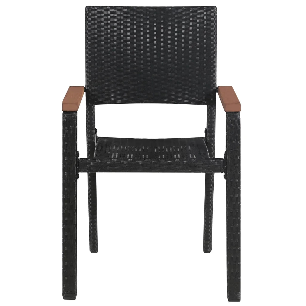 Set Mobili da Pranzo per Giardino 7 pz Nero 3072139