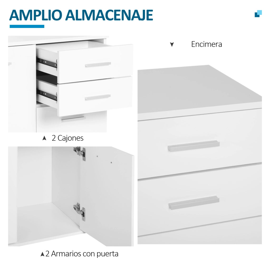 Cassettiera Stretto ¨C zephmum ¨C Bianco 71x35x76 cm