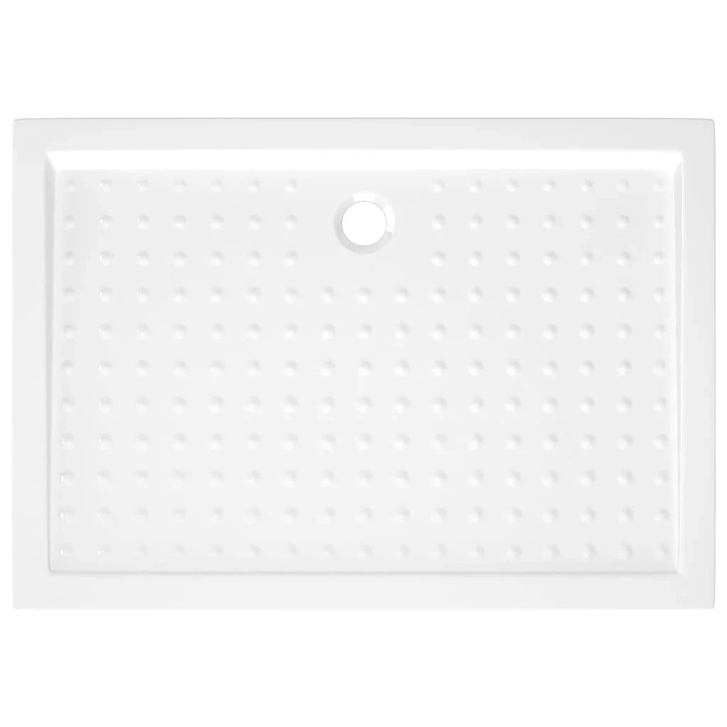 Piatto doccia con bordi rialzati base doccia bagno casa interno antiruggine resistente all'umidità 70x100x4 cm ABS bianco 02_0001943