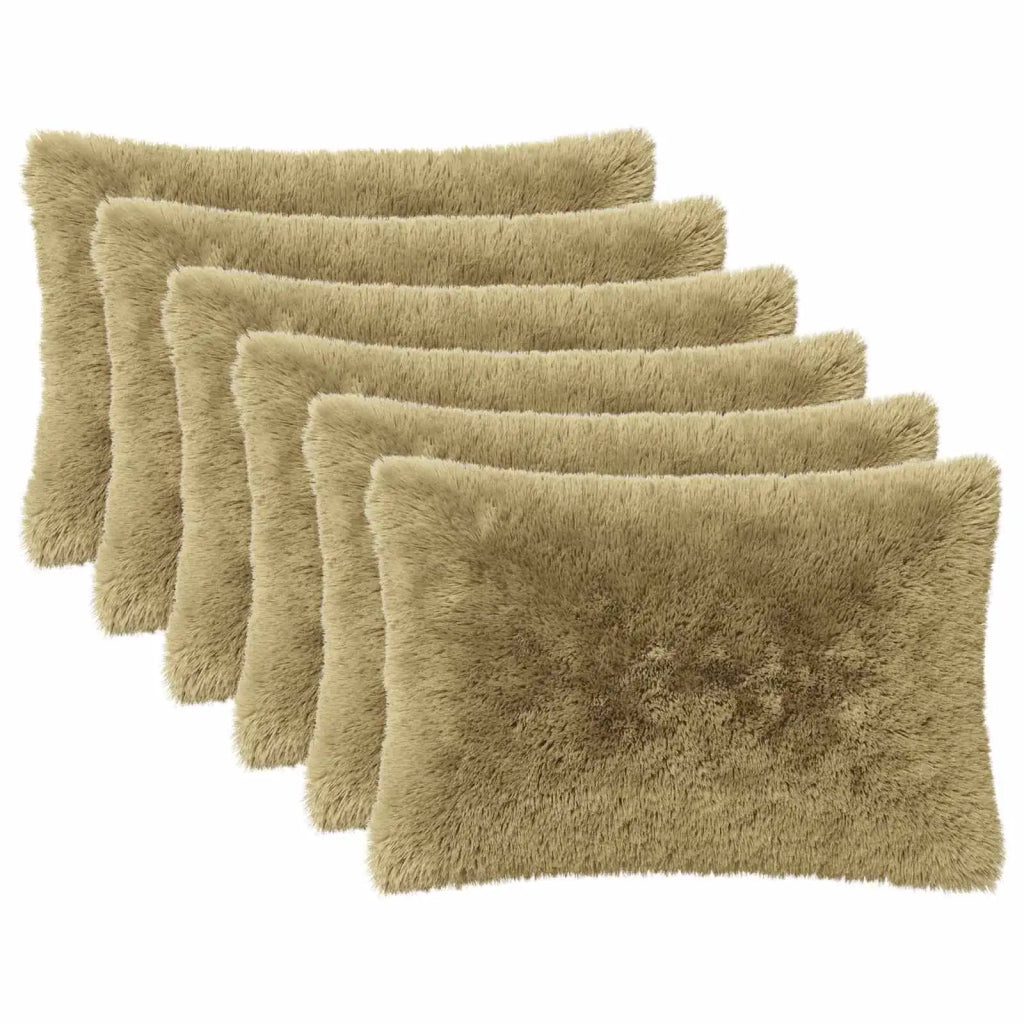 Cuscino con cuscino HEERLEN 6 pz Grigio Chiaro Fleece PV 925180