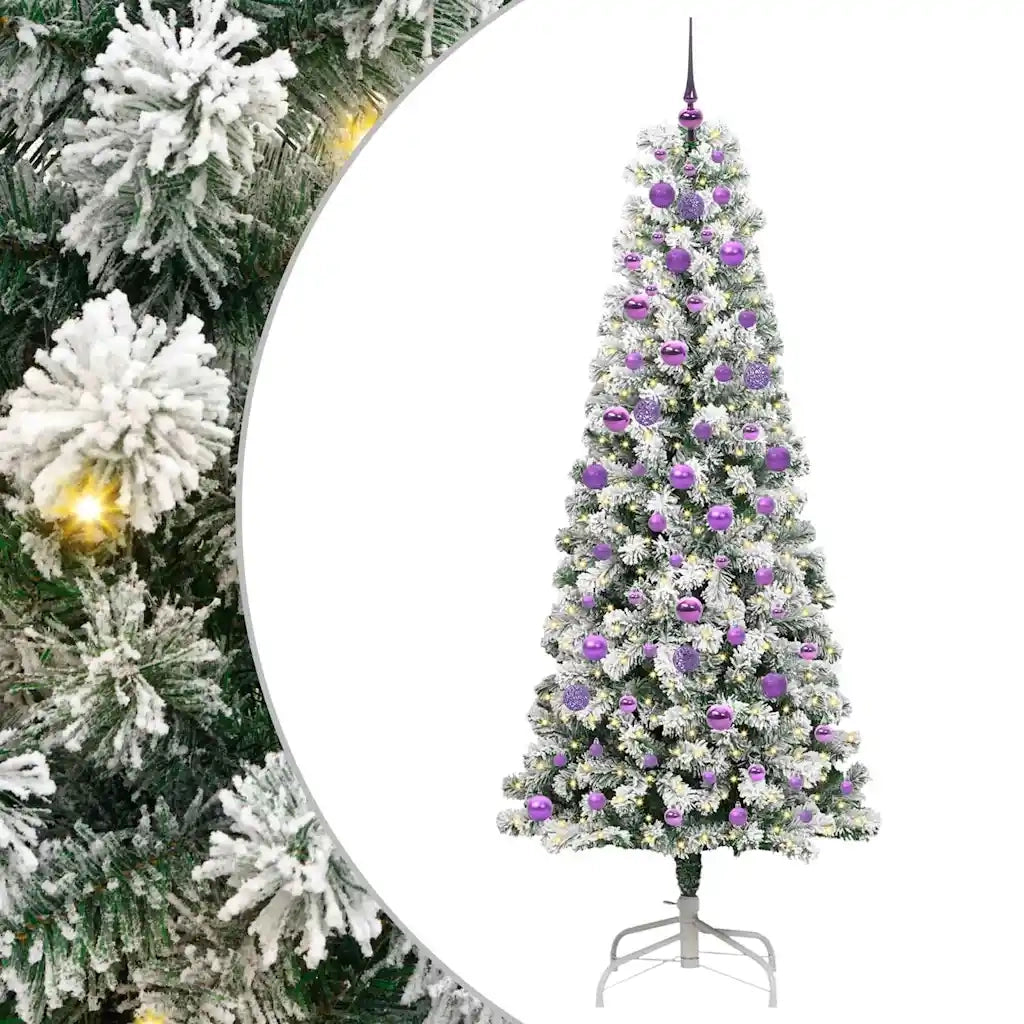 Albero di Natale | Decorazioni natalizie Artificiale con Rami Pieghevoli 210 cm