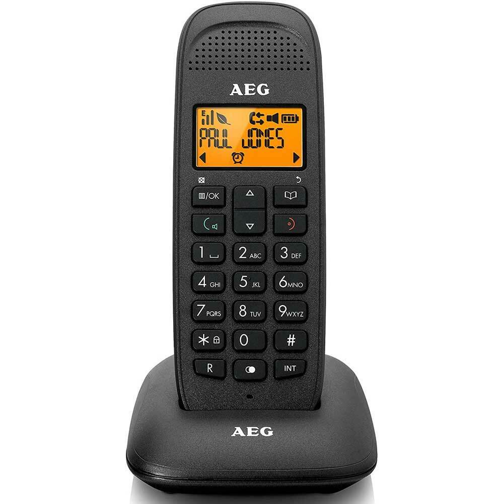 Telefono Cordless AEG Voxtel D81 DECT con Display 1,6'' LCD Nero