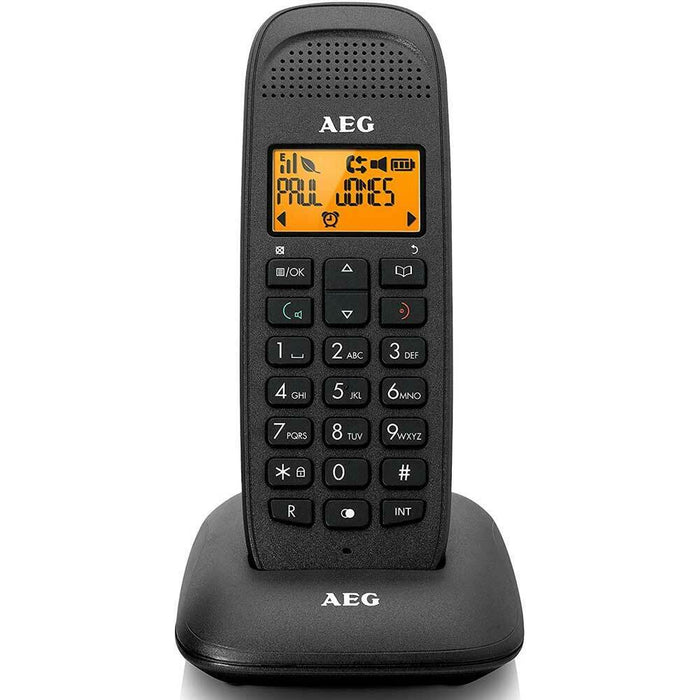 Telefono Cordless AEG Voxtel D81 DECT con Display 1,6'' LCD Nero