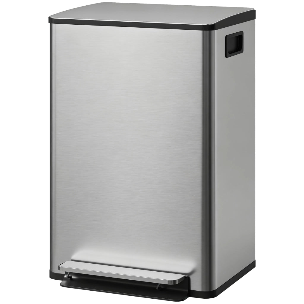 Cestino per rifiuti da cucina 50L ¨C Zephmum ¨C Argento 41.7x36.6x62cm