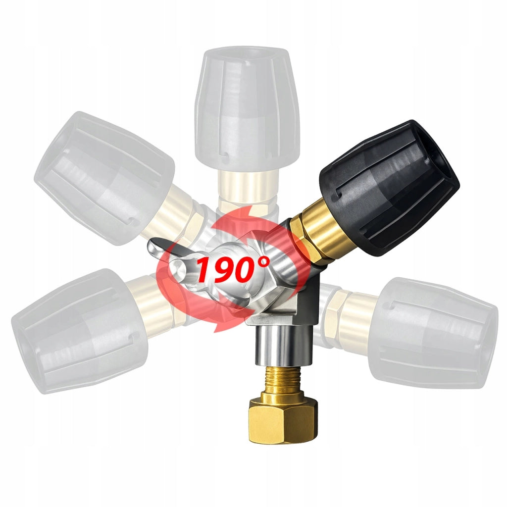 Lancia Regolabile con Ugello Piatto compatibile con Idropulitrice Kärcher HD/HDS – 200 Bar, 90°C, Snodo ±190°