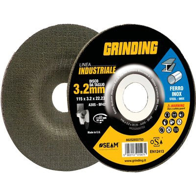 DISCO ABRASIVO TAGLIO FERRO DEPRESSO INDUSTRIAL - MM 115X22,2 H.MM 2,4- 50 pezzi