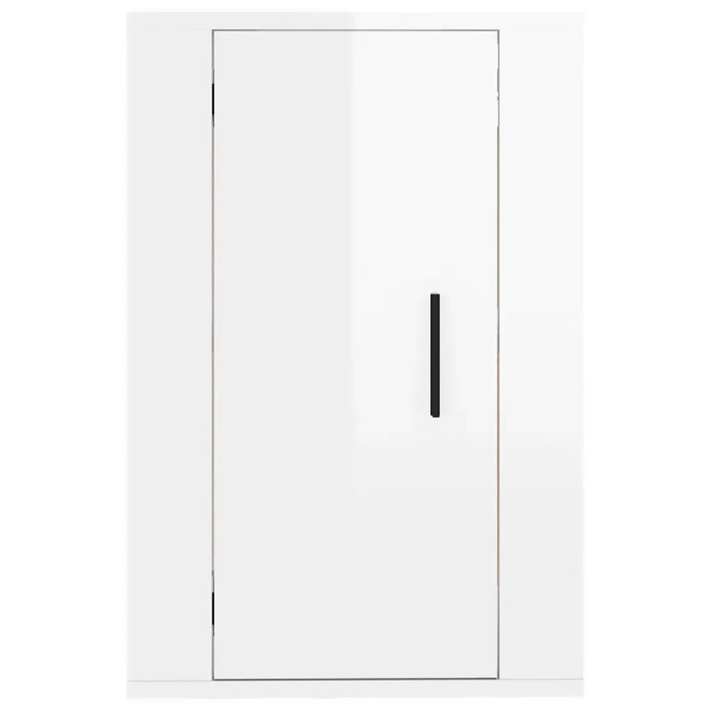 Mobile Porta TV a Parete Bianco Lucido 40x34,5x60 cm 816660
