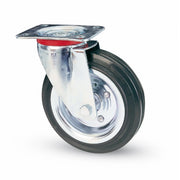 1pz ruota girevole per carrelli art.80 mm.140-piastra mm.100x85 cod:ferx.vit3075