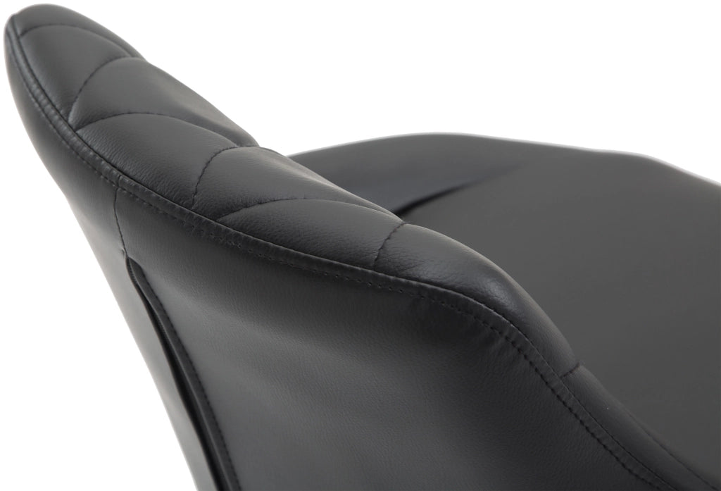 Sgabello Lazio in similpelle nero,nero