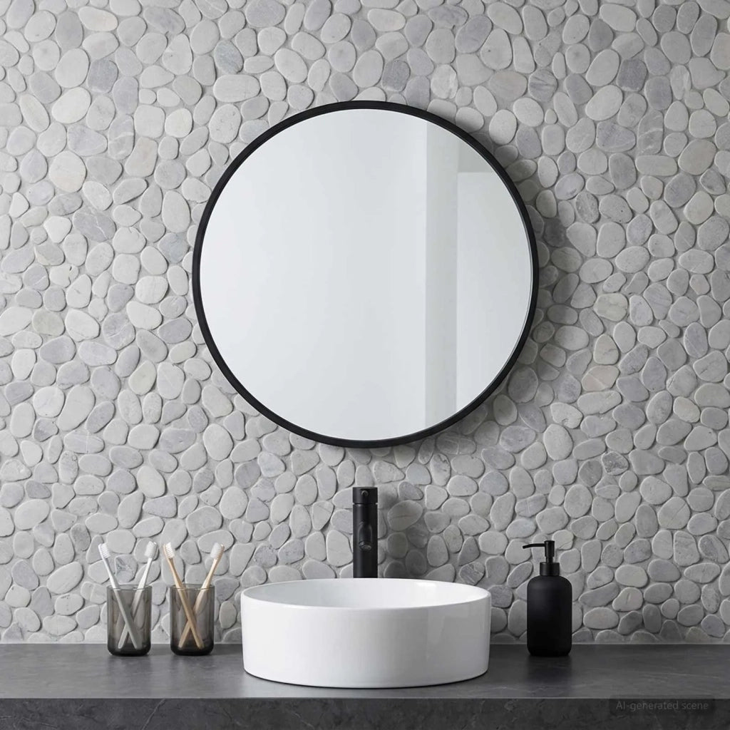 Pavimenti in ciottoli Grigio 30 x 30 cm Ciottolo Fluviale 42033535