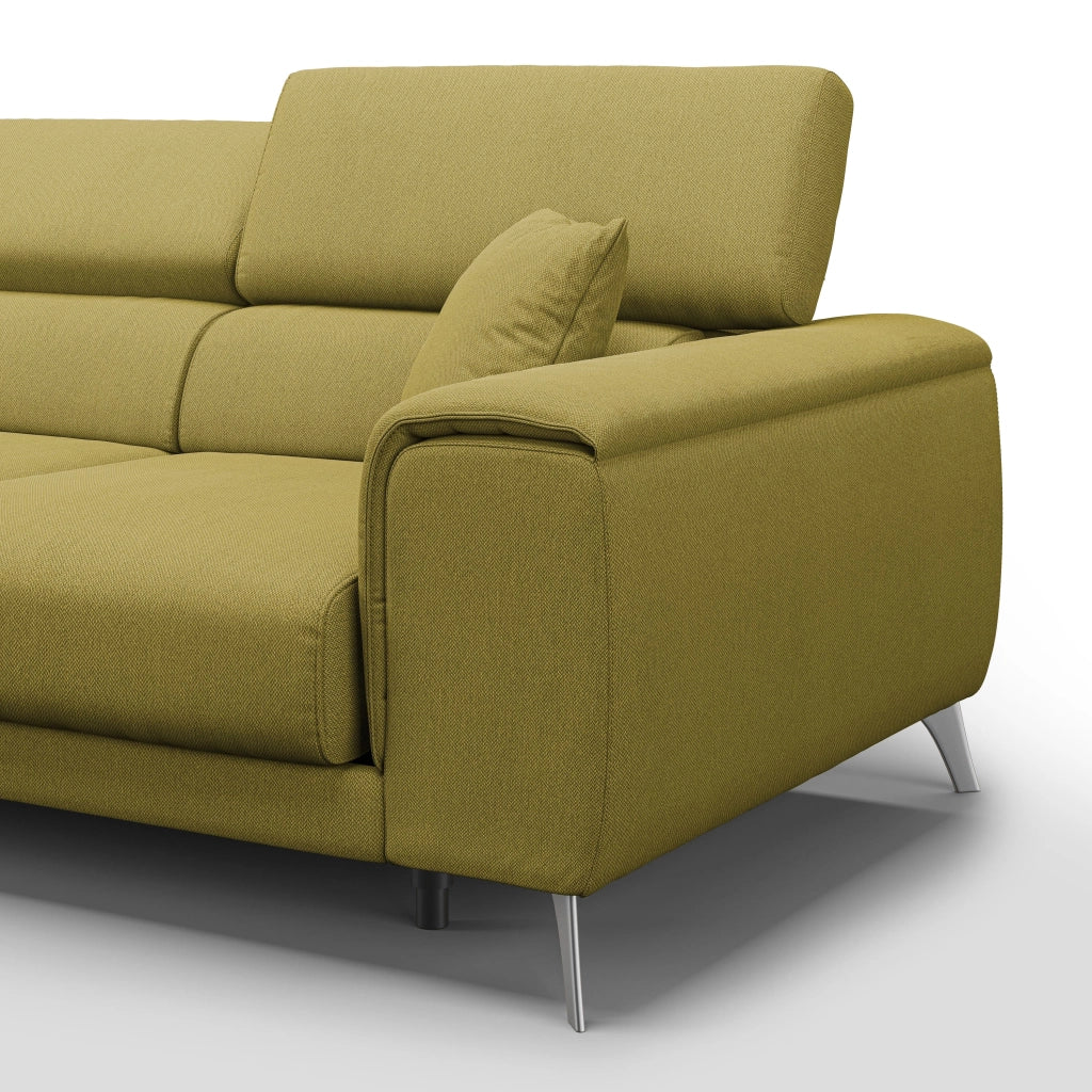 Fusion Divano con 3 sedute allungabili in tessuto smacchiabile T05 260 cm giallo