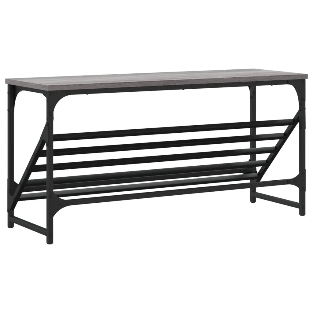 Scarpiera-Scaffale per scarpe Grigio Sonoma 90x30x45 cm in Legno Multistrato