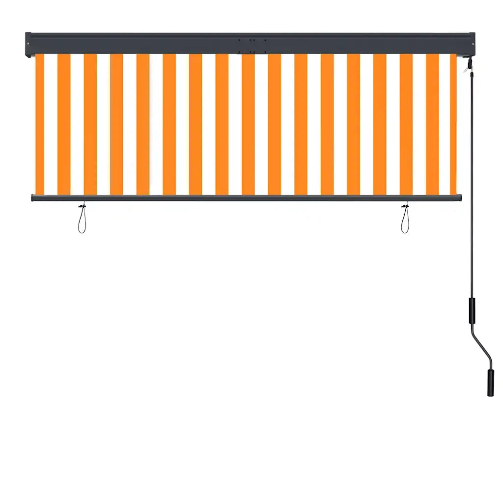 Tenda a Rullo per Esterni 160x250 cm Bianca e Arancione