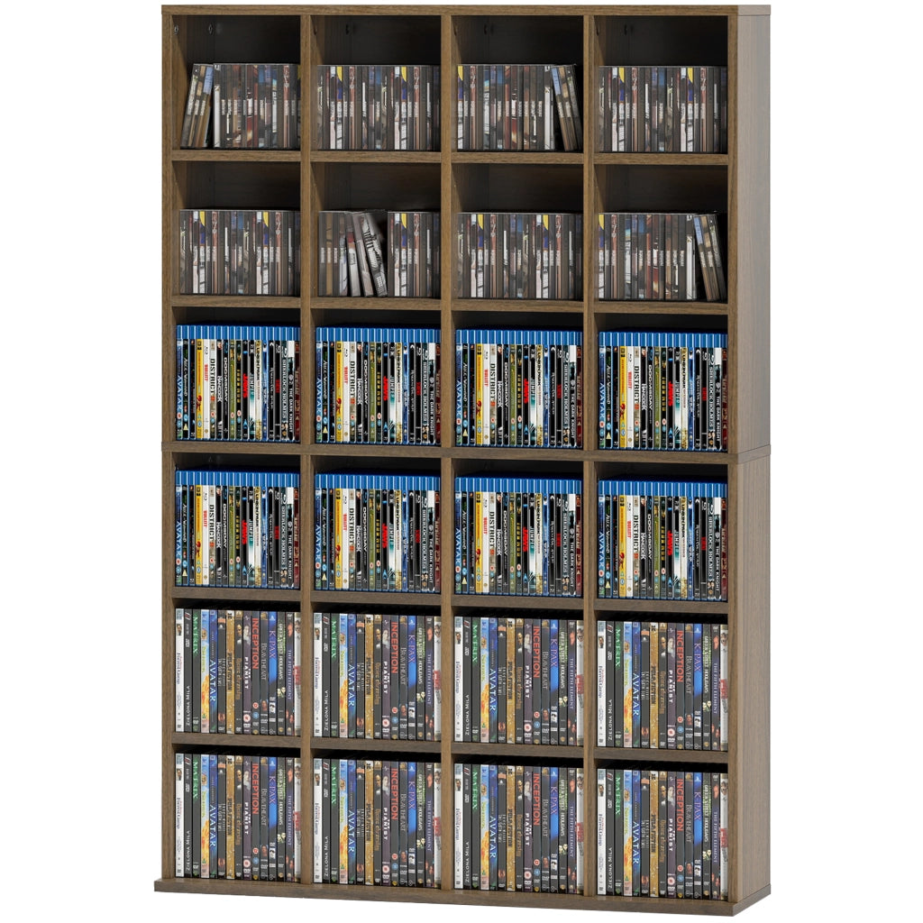 Libreria in legno con ripiani regolabili ¨C zephmum ¨C marrone 89x130.5cm