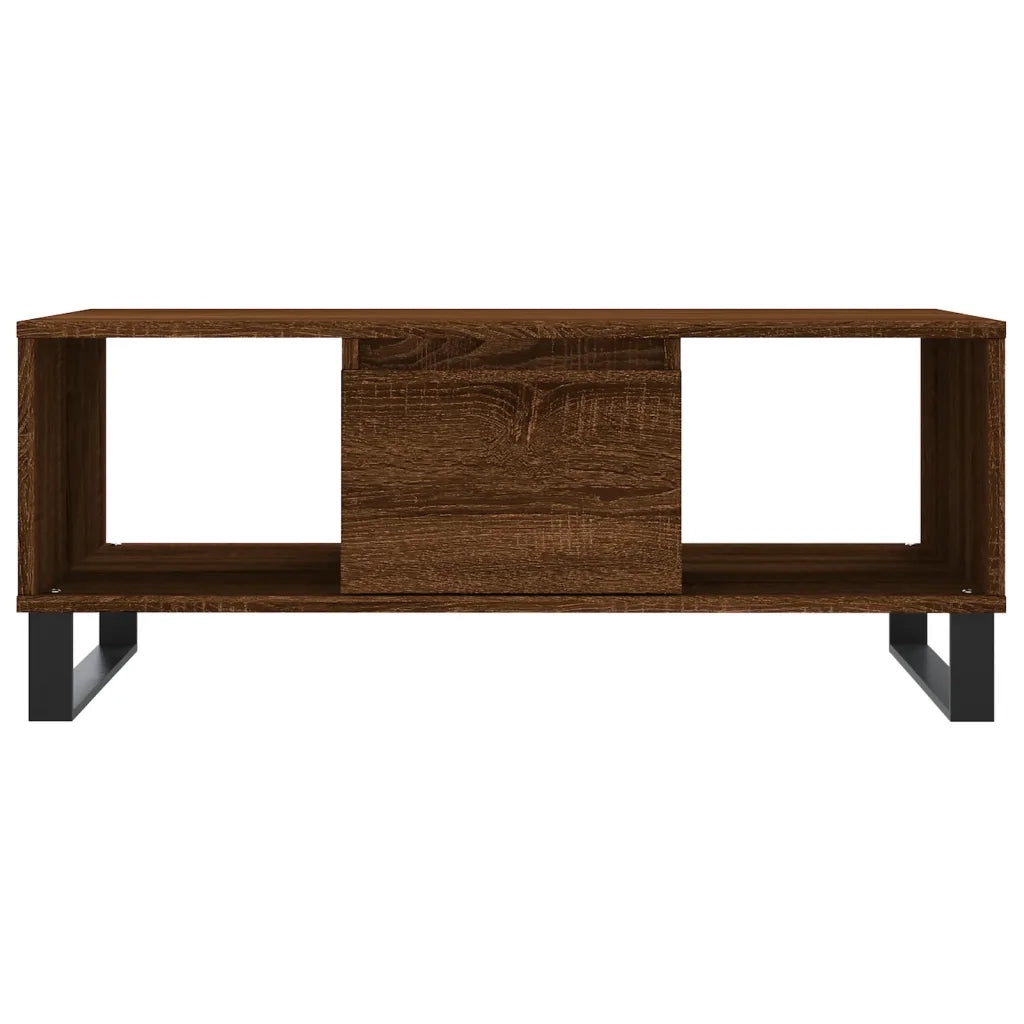Tavolino da Salotto-Tavolino da soggiorno-Tavolo Rovere Marrone 90x50x36,5 cm in Multistrato 999884