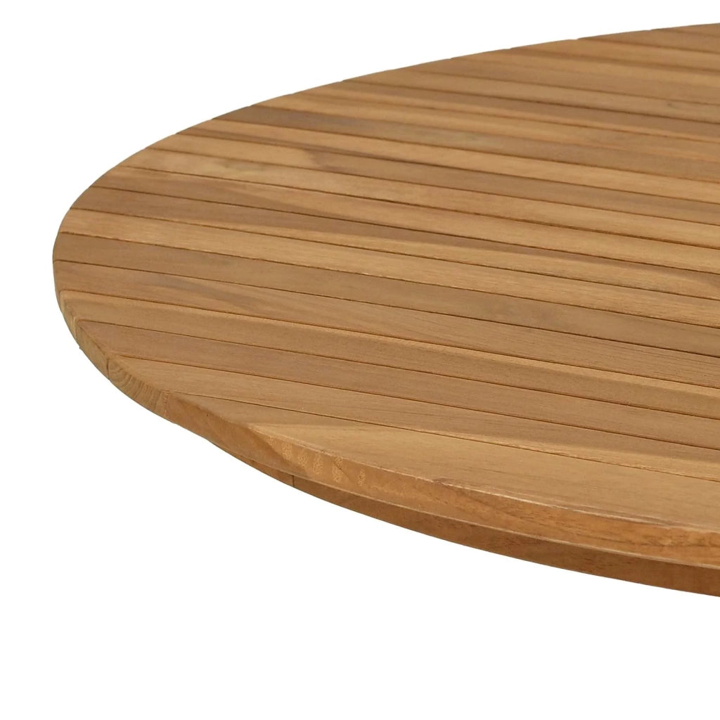 Piano del tavolo Ø 90 x 3,5 Rotondo Legno di teak solido 42033154